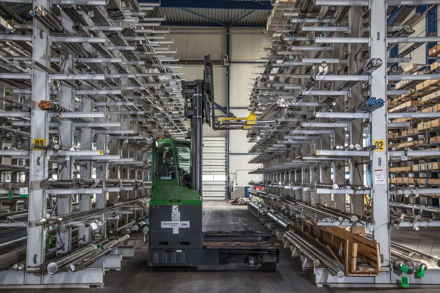 High-capacity steel storage in the Maasterminal warehouse
